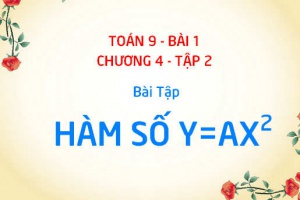 Bài tập hàm số y = ax^2 (a≠0) - Toán 9 bài 1 tập 2 chương 4